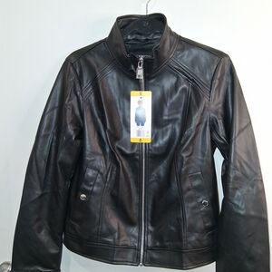 Vince Camuto Black faux Leather Jacket for Women (small)